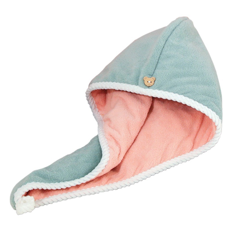 Doble capa engrosada Internet celebridad pelo secado tapa hembra súper absorbente soplado libre de secado rápido champú pañuelo de pelo toalla ducha gorra