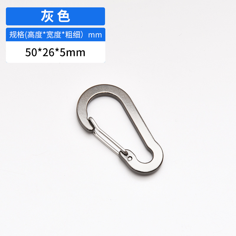 Fabricante al por mayor de mosquetones en forma de S n.° 5 de acero inoxidable con resorte para mochilas, hebilla de aleación de aluminio tipo calabaza, accesorios para exteriores.