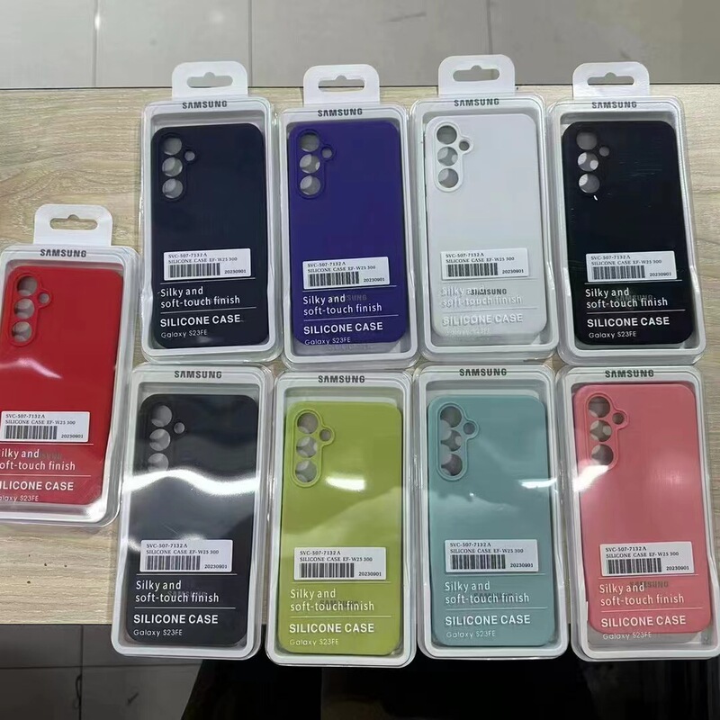Suitable for Samsung S25Ultra Silicone Mobile Phone Case Note20 Pure Color Protective Back Case S23Fe Light and Simple