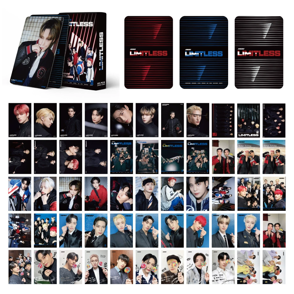 Коллекционная открытка kpop черная pin Seventeen Stray Kids бронепанель лома карта 55 карточек в коробке
