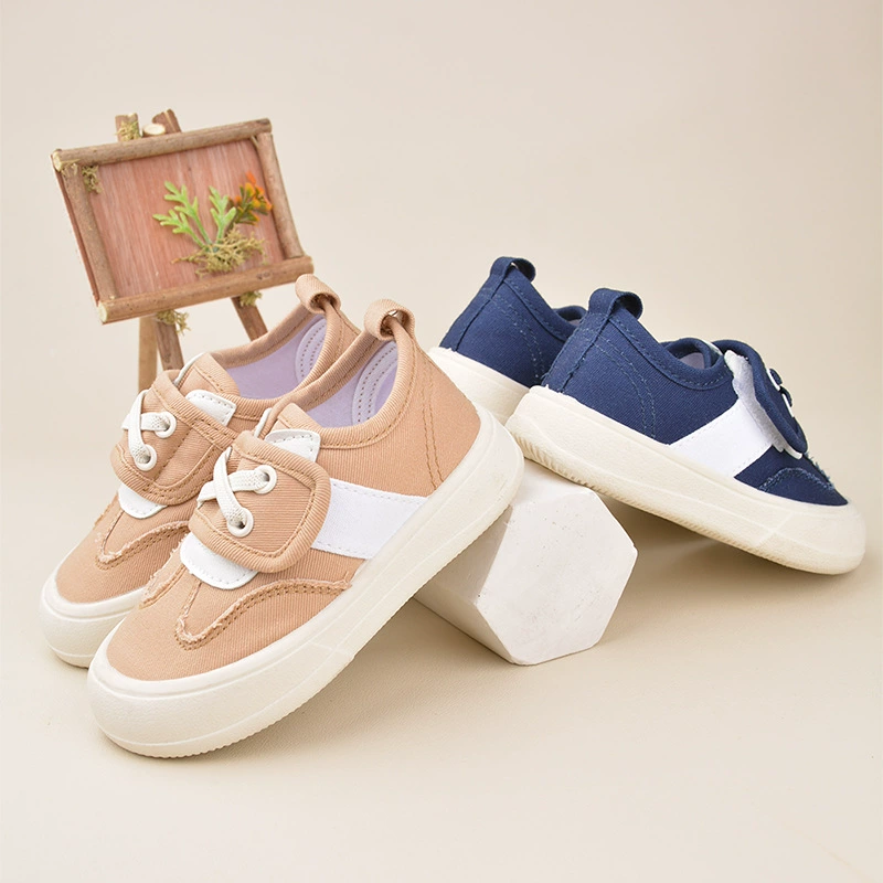 Cloth shoes with velcro for boys, footwear, Korean style, soft sole