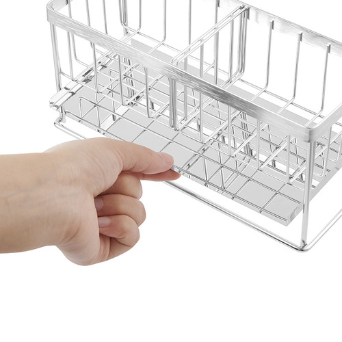 304 stainless steel sponge drain rack kitchen sink countertop storage rack hand soap rag storage rack sponge rack