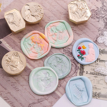 【Lan青柠】火漆印章黄铜异形浮雕立体多层磨砂人物古风系列手帐