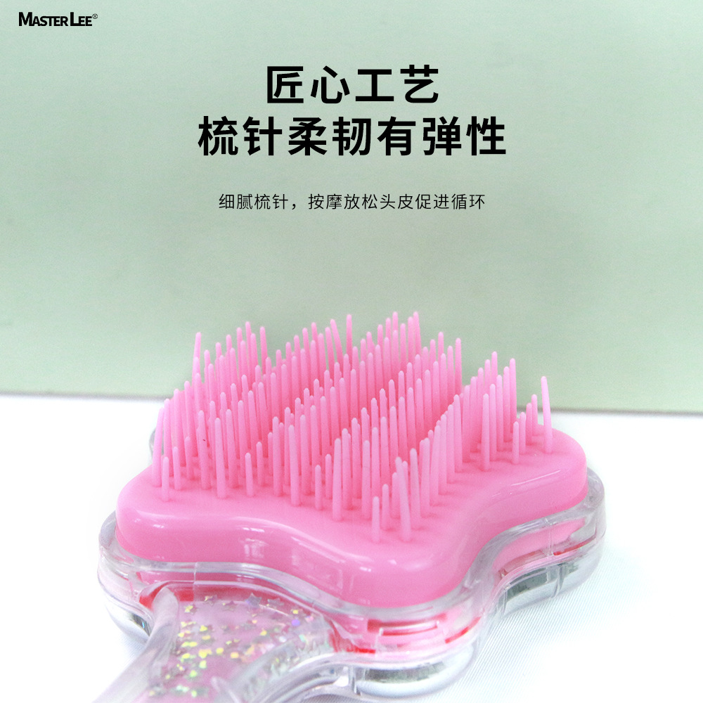 Dibujos animados niños TT peine plástico arenas movedizas lentejuelas cuero cabelludo masaje peine no anudado peine del pelo al por mayor