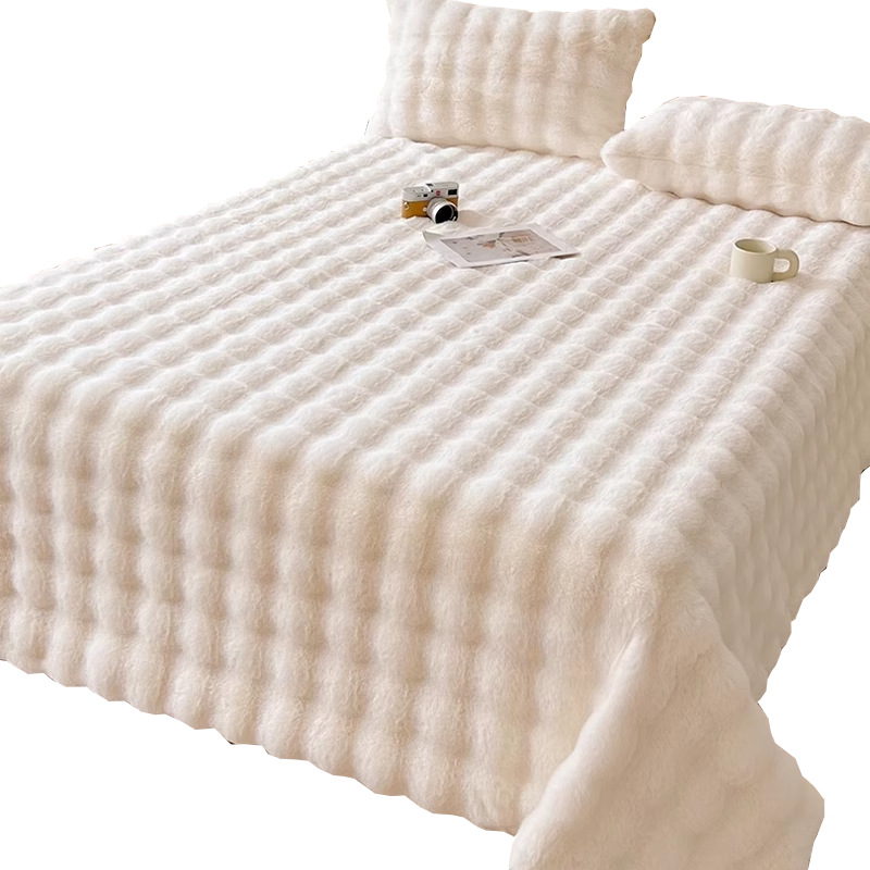 Manta de lana de conejo de lujo ligero, siesta de oficina, aire acondicionado, sofá, manta, engrosamiento de invierno, manta de terciopelo, manta de edredón pequeño