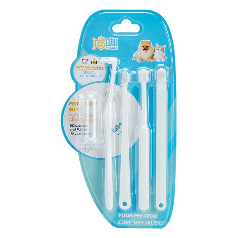 猫の歯ブラシ犬の歯磨き粉セットペットの歯磨き専用小型犬犬の歯の清潔な口腔卸売り