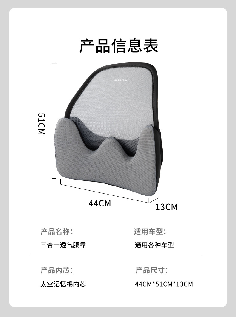 Car Lumbar Support, Aviation-Grade Car Lumbar Cushion, Neck Support Pillow, Car Seat Lumbar Support, All-Season Driving Headrest and Lumbar Support