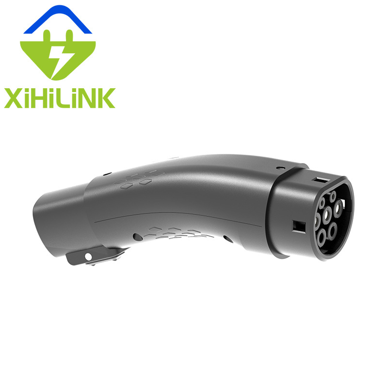 Tesla Gun-Style Connector to European Standard Ac Charging Station Adapter, Car Ev Adapter Connector, Electric Vehicle Conversion Head