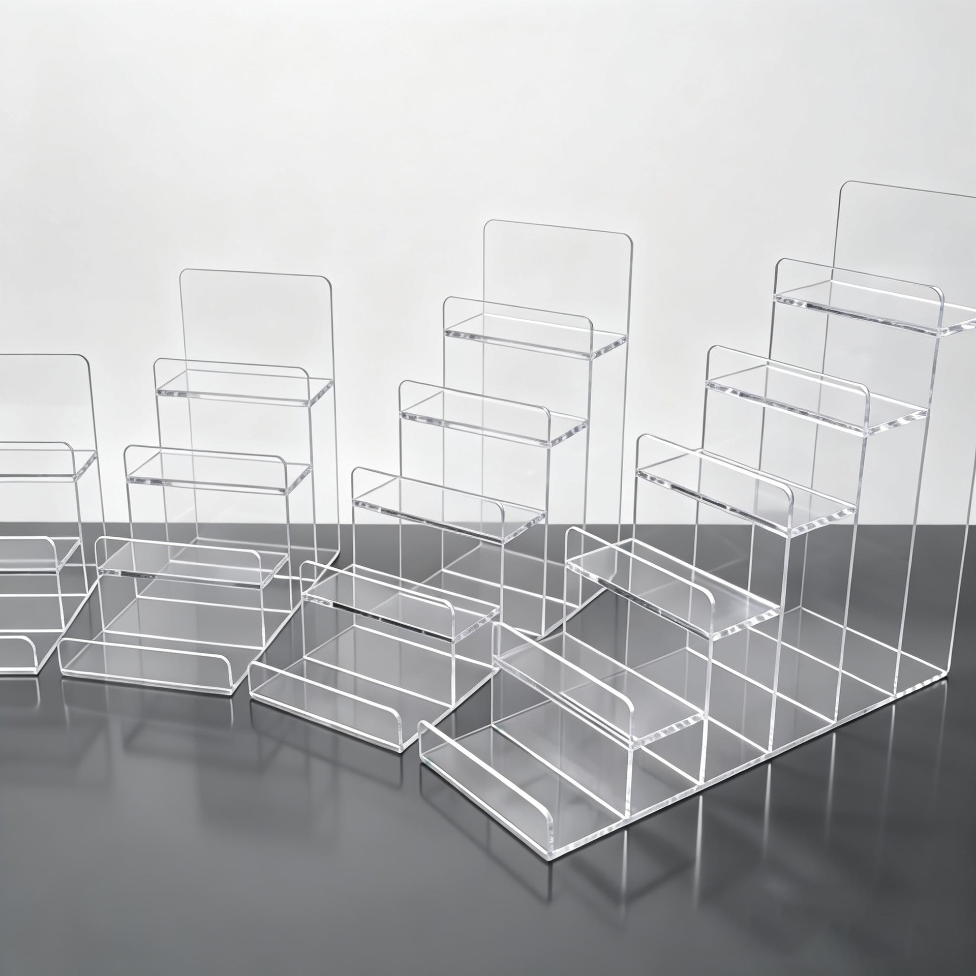 亚克力钱包展示架 有机玻璃多层首饰眼镜亚克力领带皮带展示架