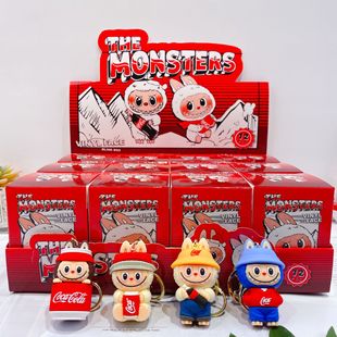 New Coke Bubu Cartoon Keychain Blind Box Cute Cartoon School Bag Pendant Car Keychain Doll Machine