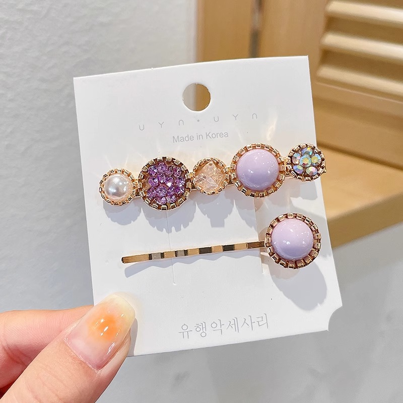 2024 Nueva horquilla de felpa de las mujeres Japonés lindo lado Celebridad de Internet clip lateral horquilla peludo pequeño clip tocado accesorios para el cabello