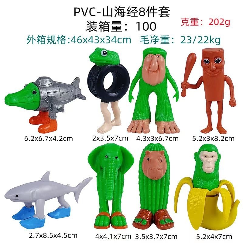 外国山海经海王鲨鱼融合怪手办可拆卸拼装儿童益智玩具模型摆件|undefined