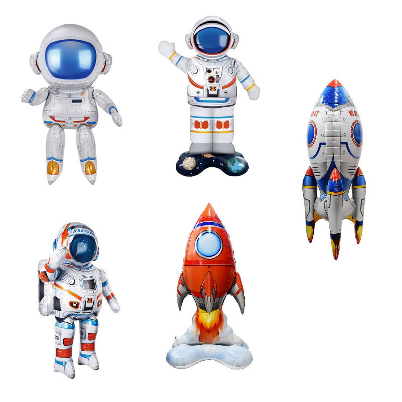 Nuevo personaje globo astronauta globo dibujos animados lindo universo tema niños cumpleaños fiesta decoración globo