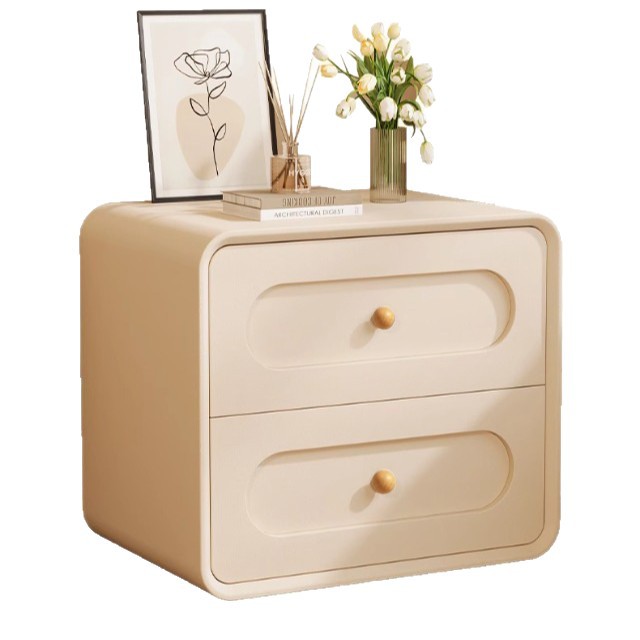 Escritorio de cabecera de cama, dormitorio doméstico, lujo ligero, sensación creativa de alto nivel, pequeño gabinete de cabecera de cama, gabinete lateral.