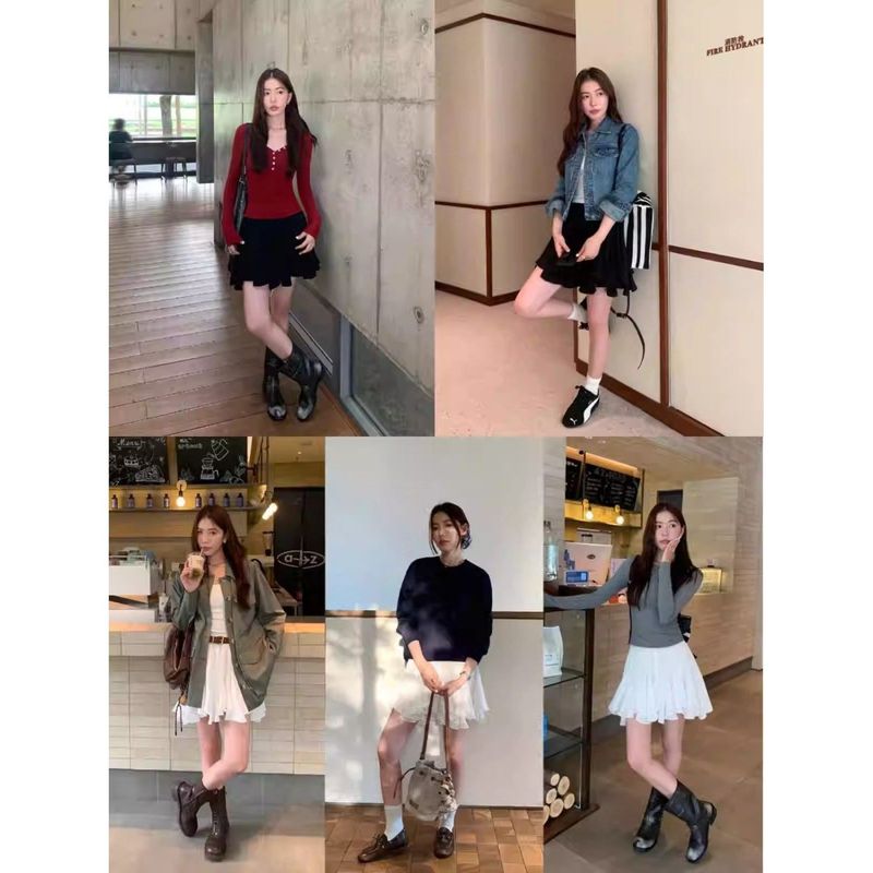 白色a字蓬蓬裙半身裙女减龄高腰显瘦设计感韩版新款不规则短裙子|undefined