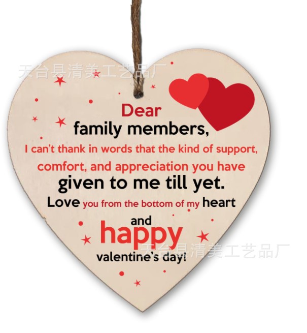 Colgante de pieza de madera de amor estilo amor 1 paquete