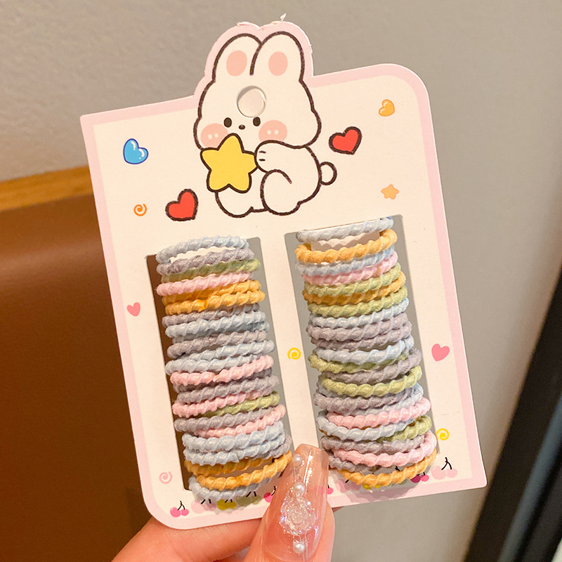 Correa de goma coreana para niños pulgar anillo de cabello para niñas corda de cabello para bebés pequeños corda de cabello para niños pequeños