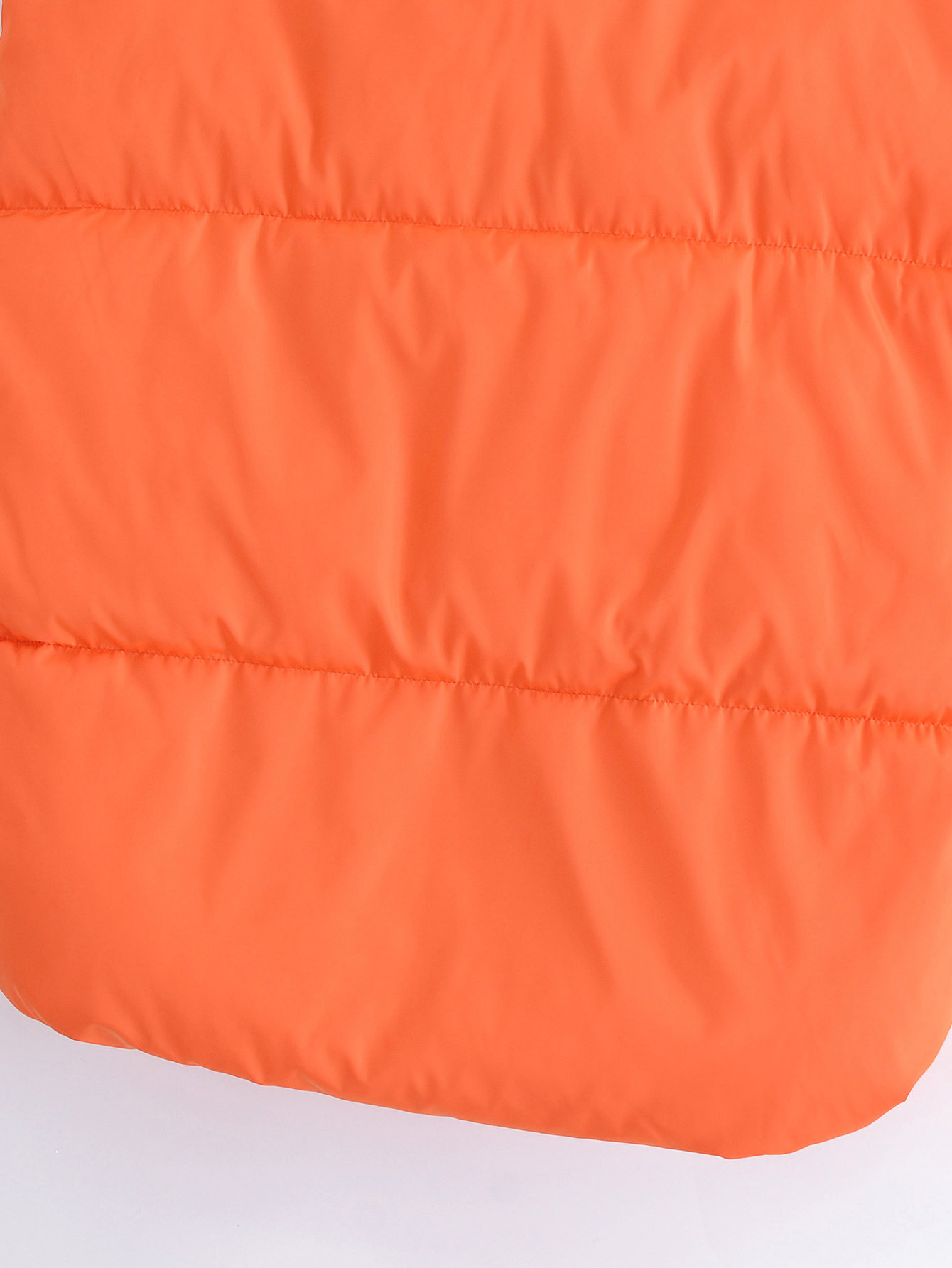 Orange Cotton Zipper Vest NSLQS101226