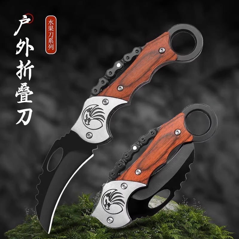 Cuchillo plegable de alta dureza de acero inoxidable mini cuchillo afilado cuchillo de frutas al aire libre para uso doméstico