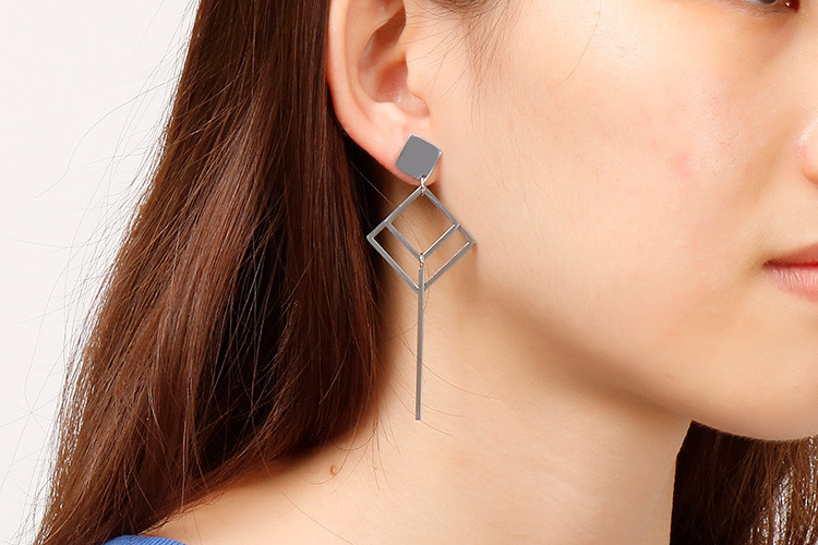 Fashion Simple Hollow Multi-Layer Stainless Steel Earrings Wholesale Colorza_colorza_3