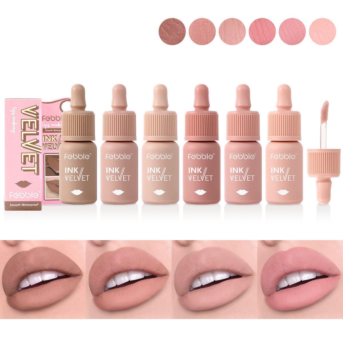 USHAS transfronterizo explosivo mate líquido lápiz labial brillo de labios barro de labios taza antiadherente impermeable Amazon Lip Glaze en caja