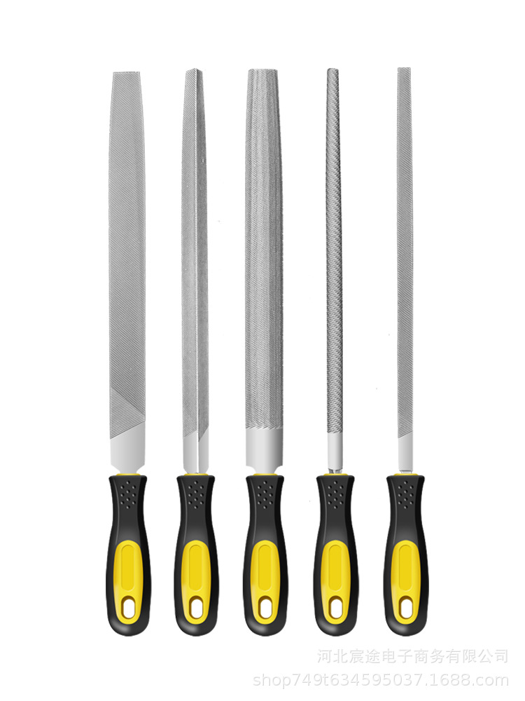 Archivo de acero de archivo de fábrica directa de 5 piezas de archivo conjunto traje de acero de alto carbono plano redondo Archivo de 6 pulgadas de 8 pulgadas de 10 pulgadas de 12 pulgadas
