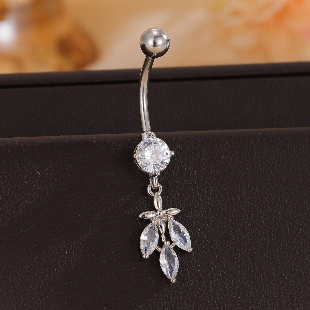 Woodland Flower Belly Button Ring 4 Gold Copper Drop Series Navel Piercing Jewelry Wholesale detail image 7