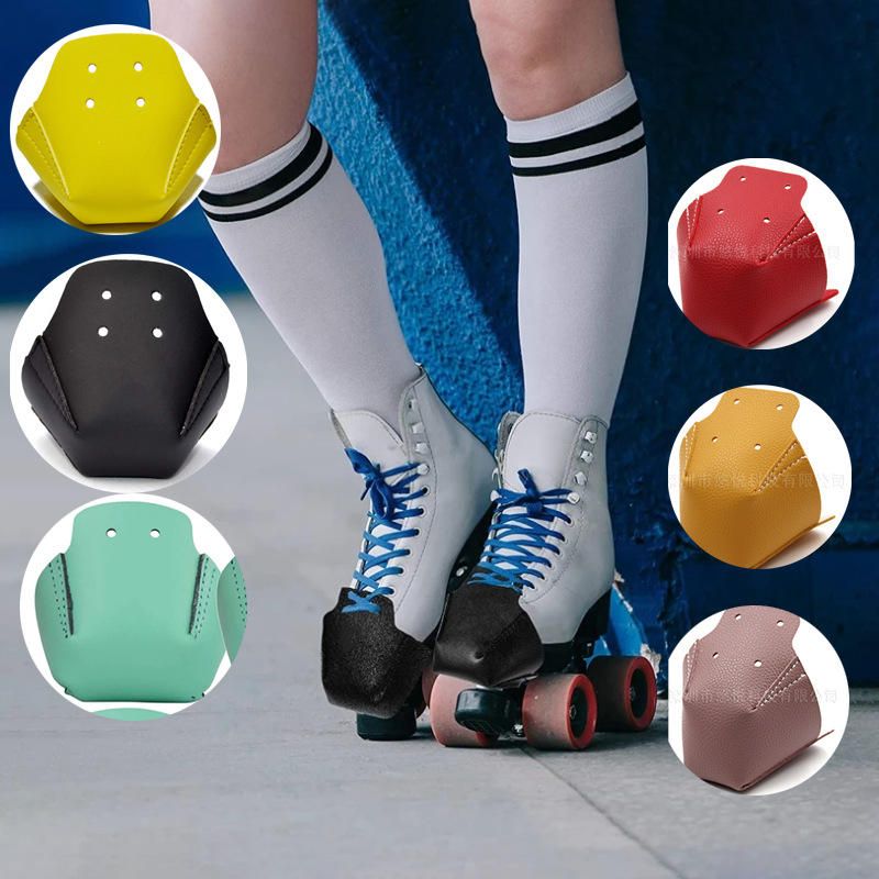 En stock accesorios de la polea japonesa y coreana equipo de protección desgaste rápido patinaje patines patinaje sobre ruedas zapatos cabeza cubierta protectora de cuero a prueba de humedad