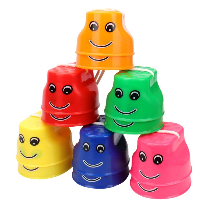 Parent-child toys on stilts thickened plastic smiley training equipment stilts primary school students balance toys wholesale