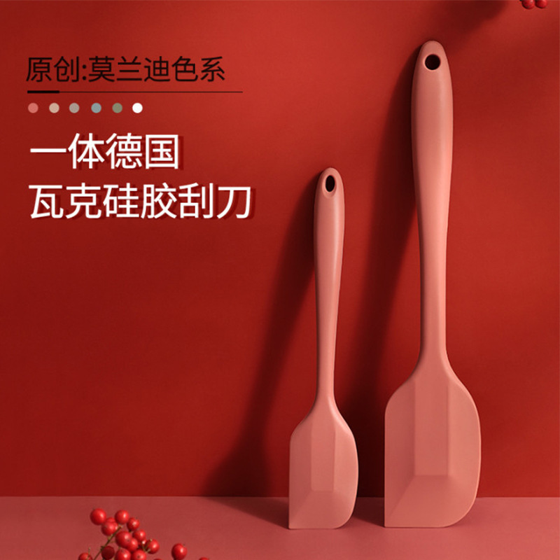 Large small size one-piece cream spatula Morandi butter stir cake blade high temperature resistant baking silicone scraper
