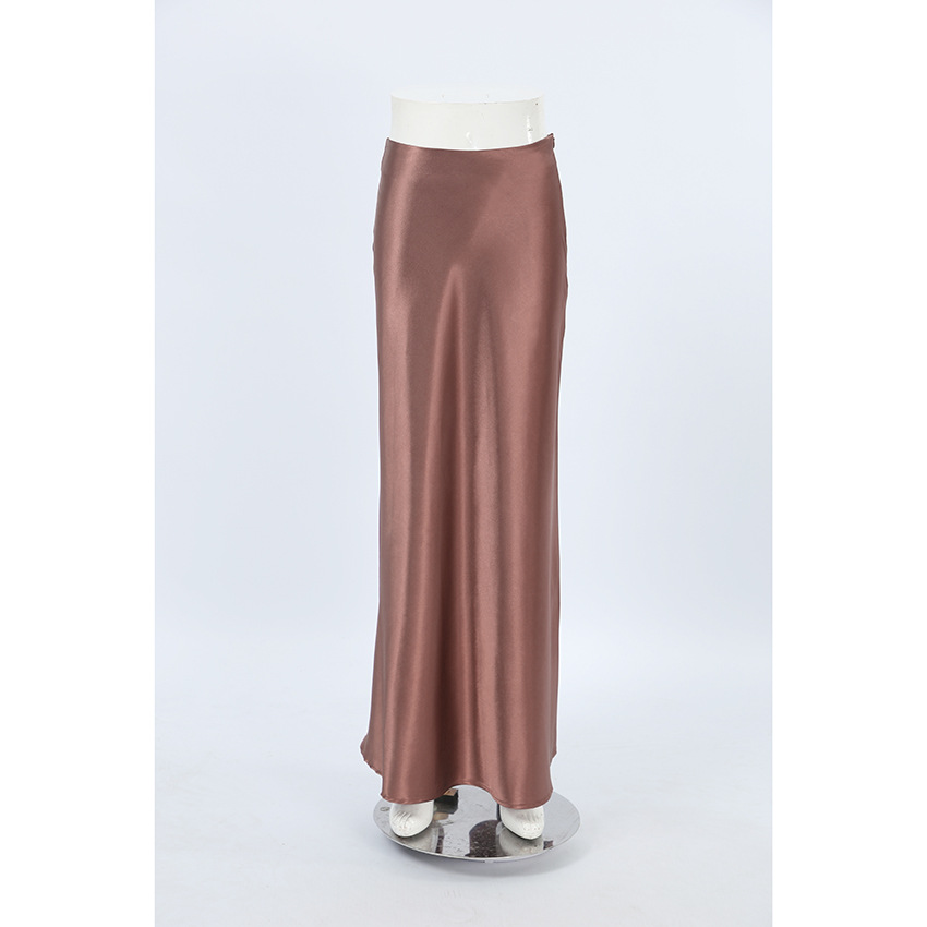 Summer Vacation Solid Color Spandex Polyester Maxi Long Dress Skirts display picture 3