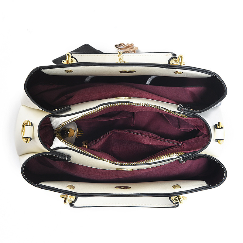 Bolso a juego de color para mujer 2023 nuevo bolso versátil contraste color gran capacidad bolso de hombro de moda