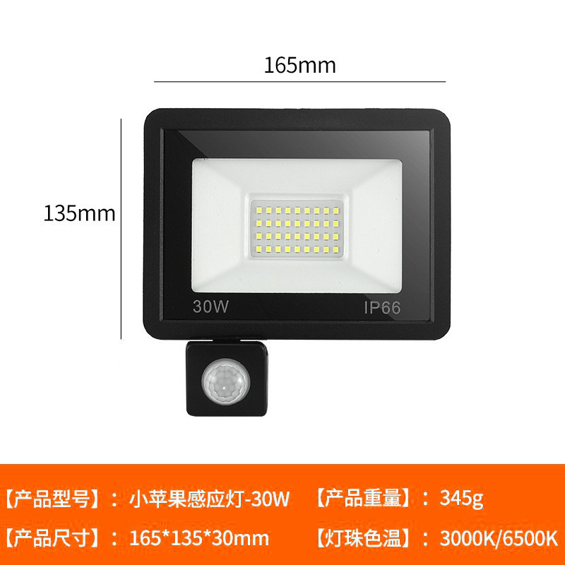 クロスボーダー LED 投光器リトルアップル人体誘導赤外線誘導投光器リモコン光制御超薄型投光器|undefined