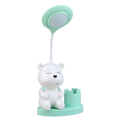 Multifunctional cartoon USB charging desk lamp for students, reading, eye care, bedroom, children's bedside lamp, night light