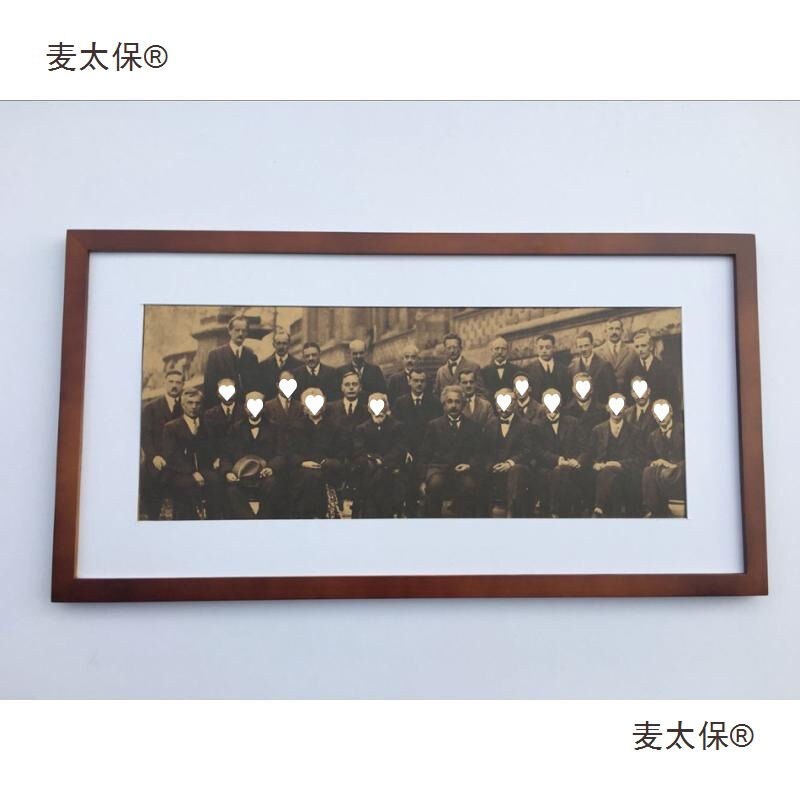 Long Horizontal and Vertical Photo Frame for Group Graduation Photos 20X40X50X60X33×66 Solid Wood Picture Frame Soft Card Package Metabo