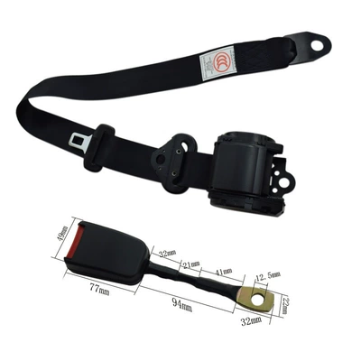 Seat Belt — Car seat belt - plastic-coated-k3-retractor-20-steel-wire-rope-base