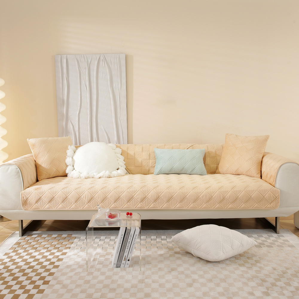 Cojín del sofá cuatro estaciones universal 2023 nuevo moderno simple toalla trasera antideslizante cubierta de tela cojín cubierta del sofá del diamante