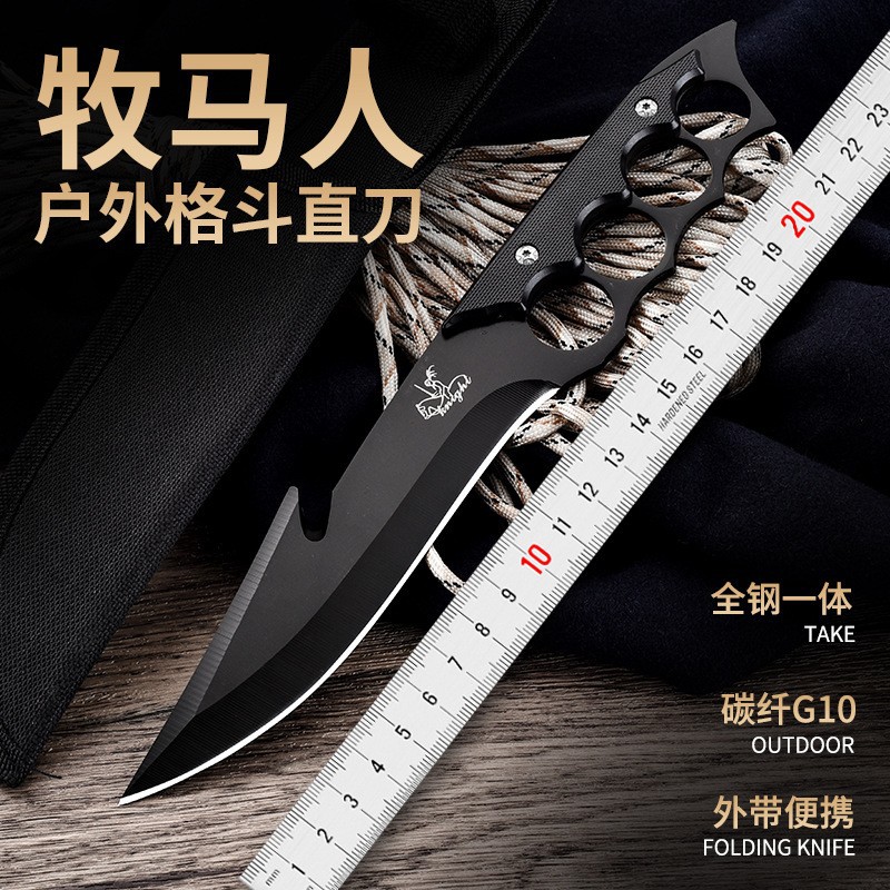 跨境牧马人三代户外高硬度多功能刀具随身刀具荒野求生刀野外露营