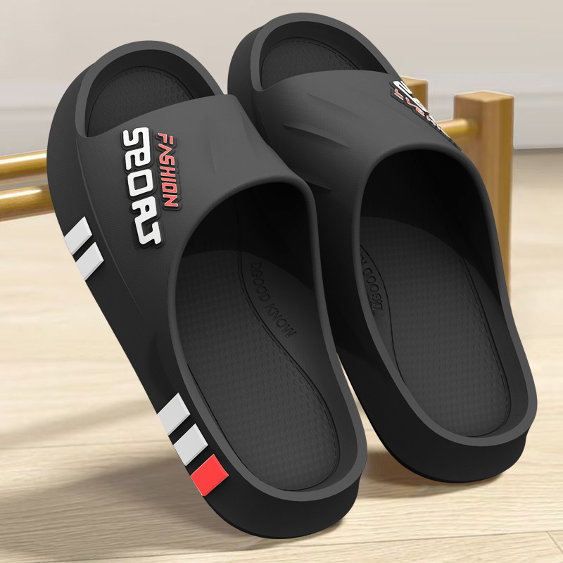 Eva Sports Trendy Men's Outdoor Thick-Soled Slippers with a Stepping-On-Clouds Feel, Summer Home Indoor Bathroom Non-Slip Odor-Resistant Women's Sandals