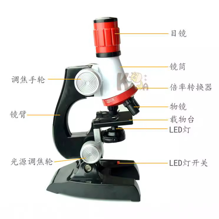 Educación temprana ciencia biológica HD microscopio juguete niños ciencia y educación traje estudiante de escuela primaria equipo experimental
