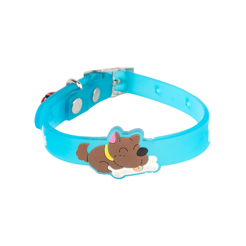 Collar de campana para mascotas collar de goma de color sólido para gatos collar de perros lindos collar para mascotas al por mayor