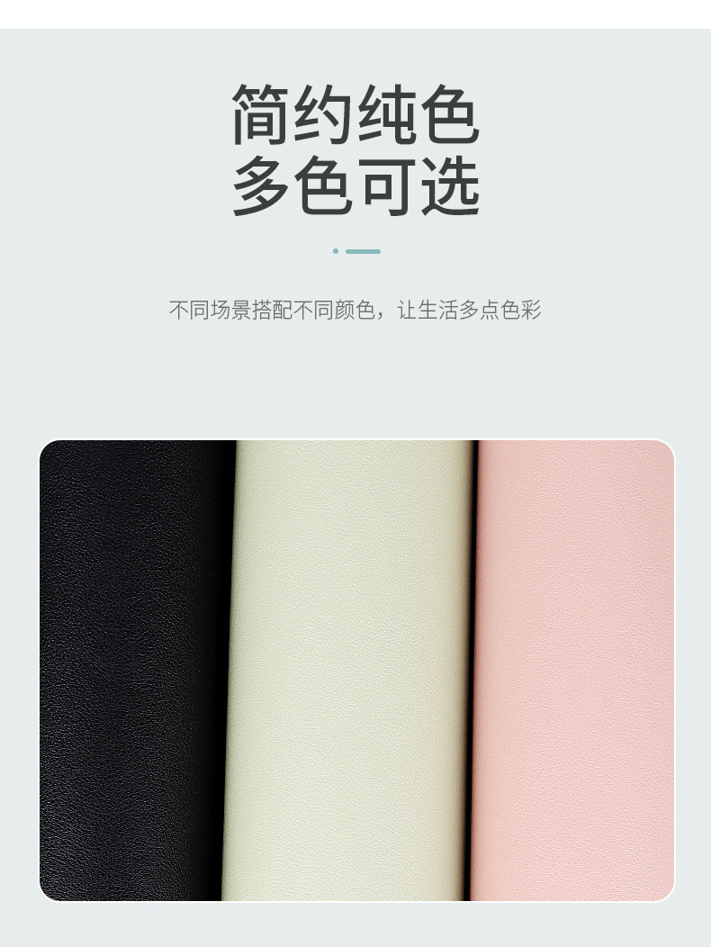 Double-sided leather mouse pad, oversized desk pad, laptop pad, keyboard, writing desk, desk pad, waterproof tablecloth Item Picture