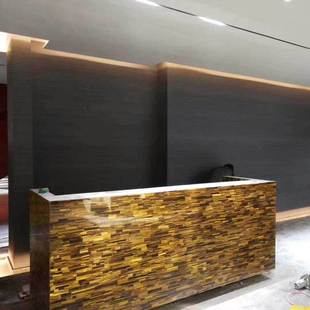 Tiger's Eye Light Luxury Marble Front Desk Island Table Natural Luxury Stone Villa Hotel Decoration Stone
