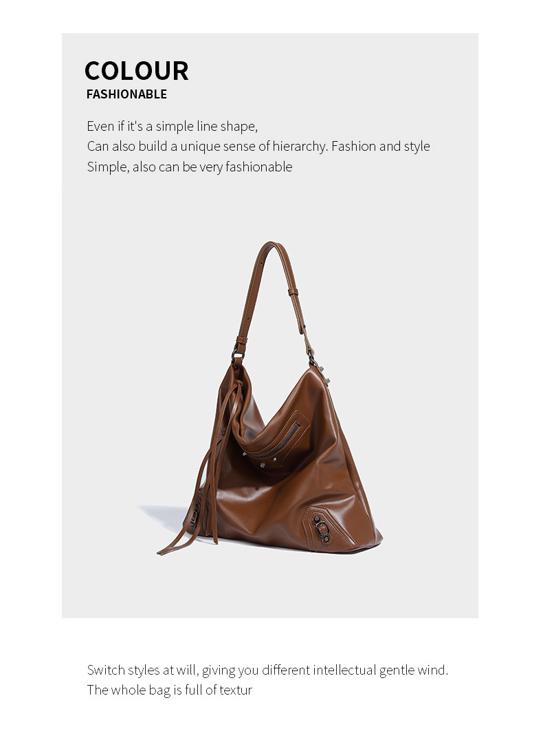 2024 New Casual Tote Style Versatile Handbag Commuting Large Capacity One Shoulder Women's Bag_voghion.com