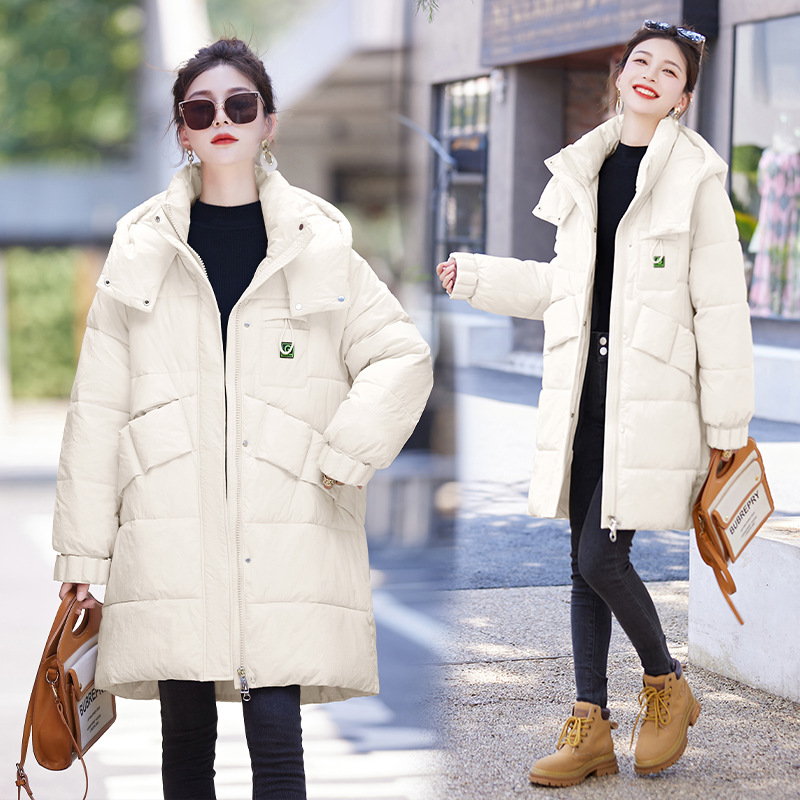 Invierno nuevo abrigo de algodón plumón de moda de mujer gruesa abrigo de moda de mujer chaqueta de algodón temperamento red chaqueta de mujer image 1