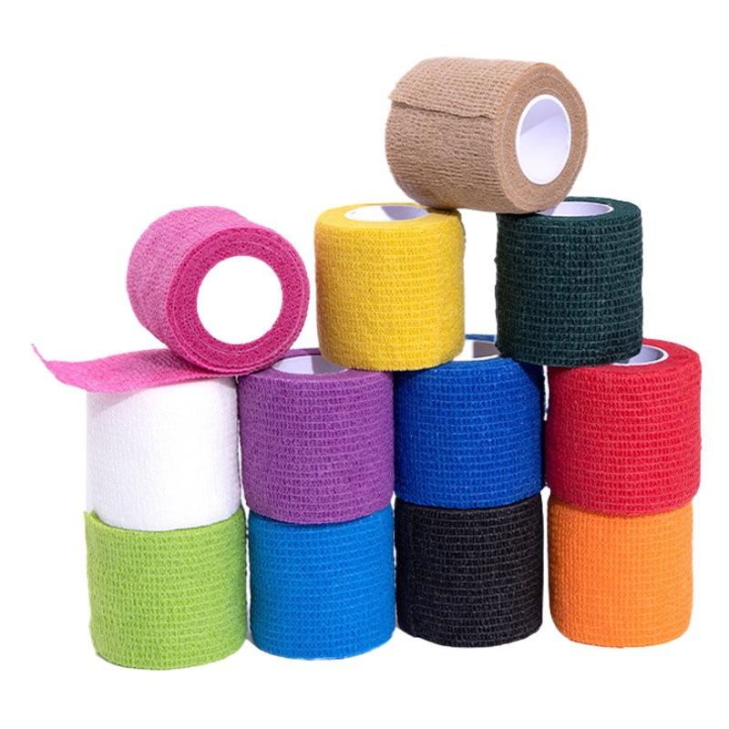 Vendaje elástico autoadhesivo color no tejido deportes equipo de protección elástico dedo tobillo vendaje mascota vendaje al aire libre