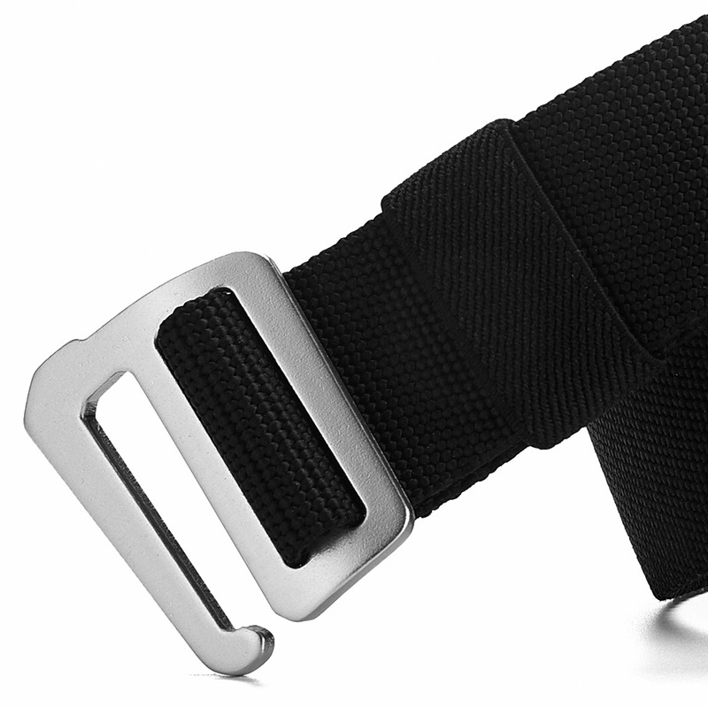 Cinto de nylon entrançado ajustável com fivela de alumínio_voghion.com