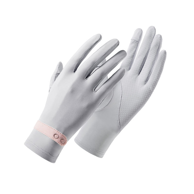 Guantes de protección solar verano de las mujeres delgada transpirable protección UV conducción ciclismo antideslizante Flip hielo guantes de encaje sensación fresca