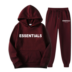Cross-border European and American suit Sports suit Couple suit Men's ESSENTIALS Hoodie Foreign Trade Hoodie Women's Suit