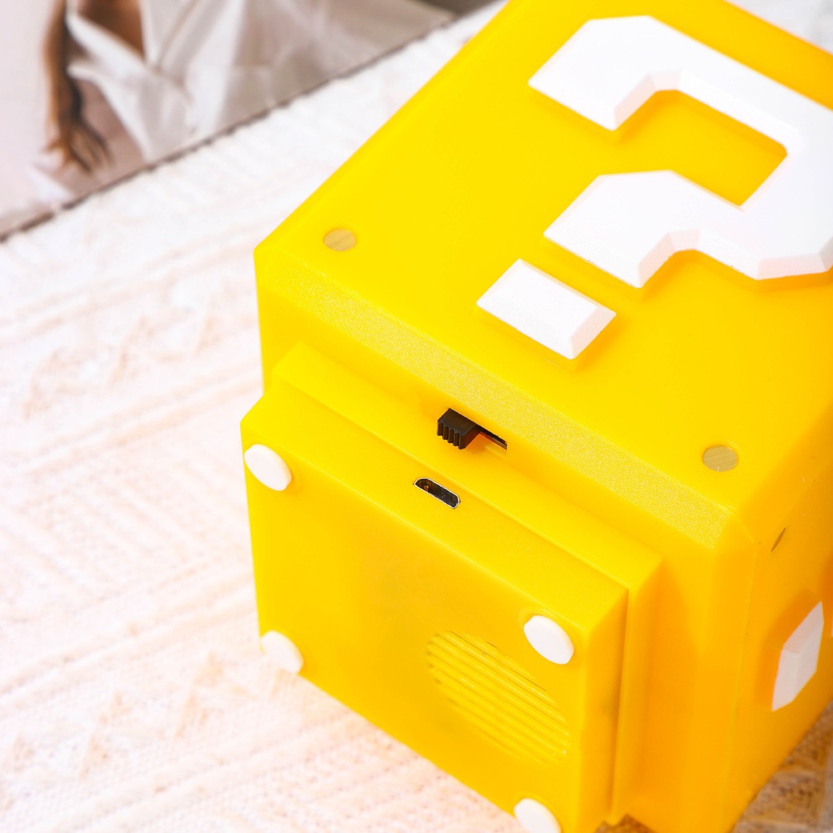 Luz nocturna de carga con sonido de Mario Bros., bloque de ladrillos, sensor USB de escritorio, luz LED transfronteriza, éxito de ventas transfronterizo